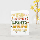 Carte Co-workers Are Like Christmas Lights Funny Holiday (Fleur jaune)