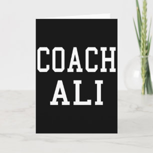 Carte Coach Ali Équipe de football personnalisée Basebal