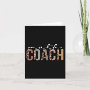 Carte Coach Math Leopard Appréciation Amusement Pour Les