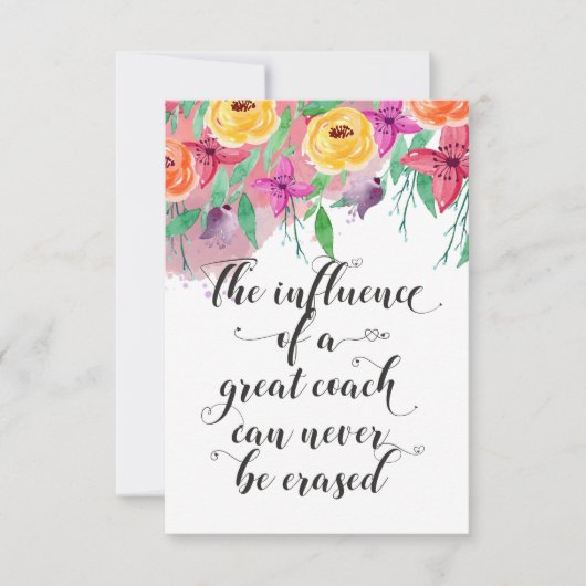 Carte Coach merci cadeau Coach appréciation Cadeau (Devant)