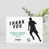 Carte Coach Merci Vert Football Football (Debout devant)