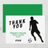 Carte Coach Merci Vert Football Football (Devant / Derrière)