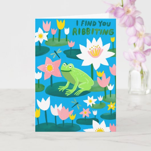 Carte COASSANT Mignon Grenouille Saint-Valentin Fantaisi (Orchidée)