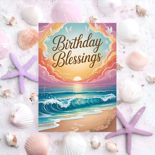 Carte Coastal Birthday Blessings
