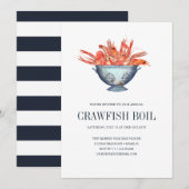 Carte Coastal Chic CRAWFISH Seafood Boil Party (Devant / Derrière)
