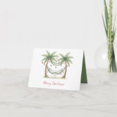 Carte Coastal Christmas Palm Trees With Hammock (Devant)