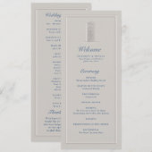 Carte Coastal Lighthouse Nautical Formal Wedding Program (Devant / Derrière)
