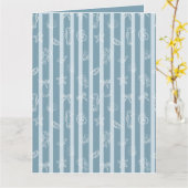 Carte Coastal Nautical Pattern | Blue Sea Shell & Seahor (Fleur jaune)