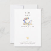 Carte Coastal Summer Beach | Photo Save The Date (Devant)