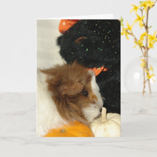 Carte Cobaye de Halloween (Fleur jaune)