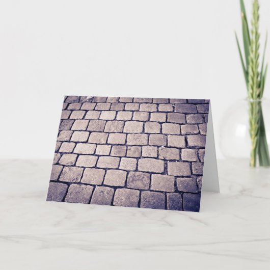 Carte Cobblestone Street Detail, Horizontal (Devant)