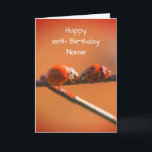 Carte Coccinelle Amis Nature Anniversaire Personnalisé<br><div class="desc">Deux coccinelles se rencontrant sur une clôture en fil de fer photographie de la nature par Susan Carte d'anniversaire. Vous pouvez modifier ou ajouter n'importe quel texte que vous aimez pour un toucher plus personnel. Veuillez visiter ma galerie pour voir plus de fleurs et de photographies de la nature et...</div>