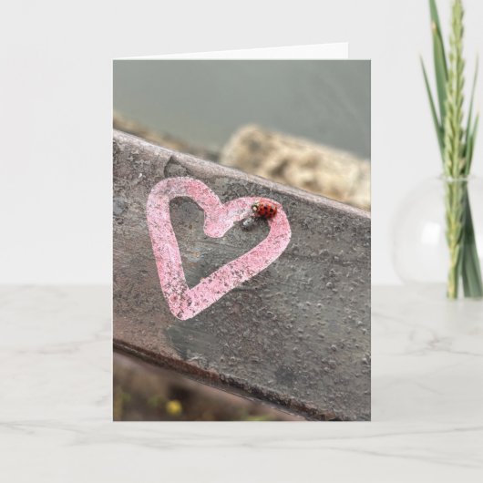 Carte Coccinelle Cœur (Devant)