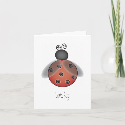 Carte Coccinelle, insecte d'amour (Devant)