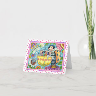 Carte COCCINELLE MÈRE & ENFANTS, BAIN MOUSSANT TULIPE Bl