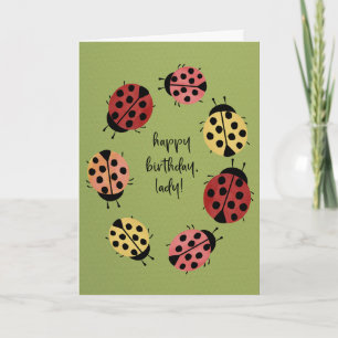 Carte Coccinelles d'anniversaire