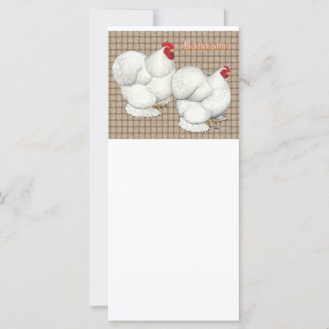 Carte Cochin : Bantams blancs (Devant)