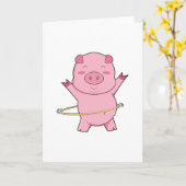 Carte Cochon (Fleur jaune)