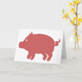 Carte Cochon (Fleur jaune)