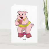 Carte Cochon à la forme physique avec élastique (Dos)