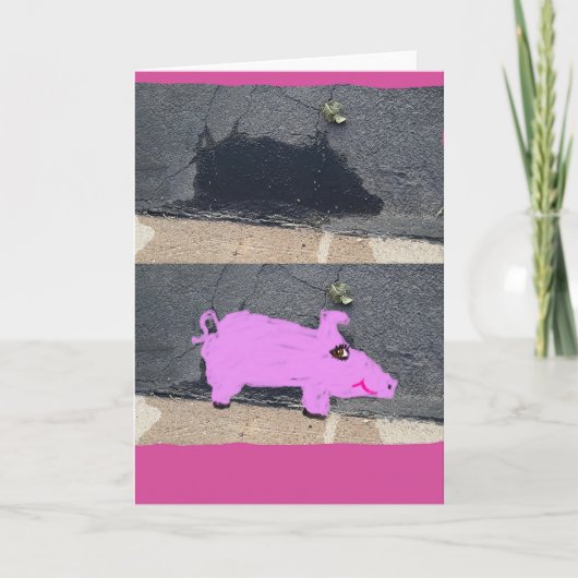 Carte Cochon Abstrait 🐷 (Devant)