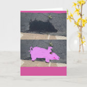 Carte Cochon Abstrait 🐷 (Fleur jaune)