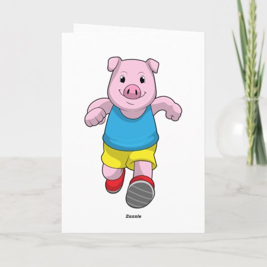 Carte Cochon comme coureur à la course (Dos)