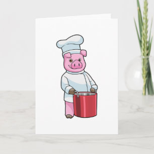 Carte Cochon comme cuire avec pot de Cuisine