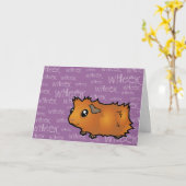 Carte Cochon de Guinée bruyant (scrupuleux) (Fleur jaune)