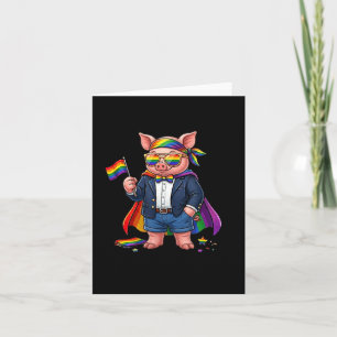 Carte Cochon Drôle Lgbt Arc-en-ciel Lesbienne Fierté Gay