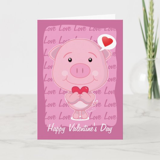Carte cochonne de la Saint-Valentin (Devant)
