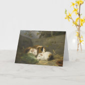 Carte Cochons de Guinée (par George Morland) (Fleur jaune)