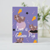 Carte Cochons d'Inde mignons en exercice (Debout devant)