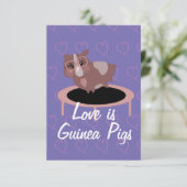 Carte Cochons d'Inde mignons en train de faire de l'exer (Debout devant)