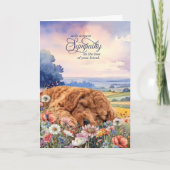 Carte Cockapoo Dog with Wildflowers Pet Sympathy (Devant)