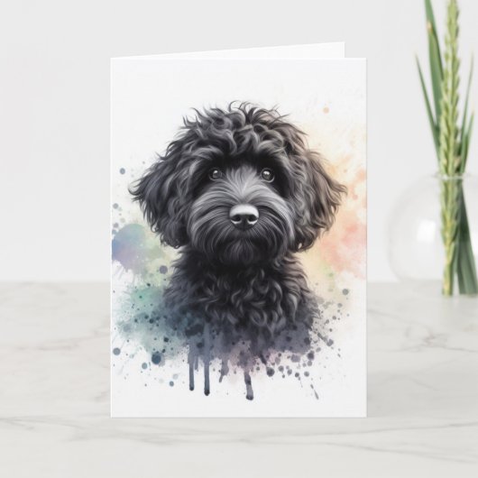 Carte Cockapoo noir (Devant)