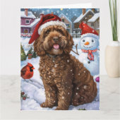 Carte Cockapoo Winter Wonderland Christmas Joy (Devant)