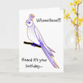 Carte Cockatiel maladroit (Fleur jaune)