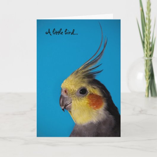Carte Cockatiel, petit oiseau d'A… (Devant)