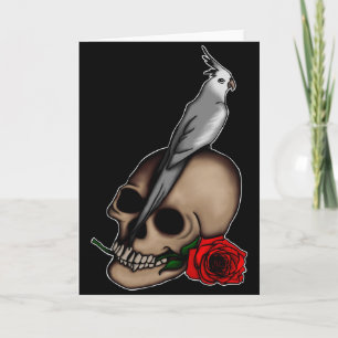 Carte Cockatiels Are Goth, greeting card.