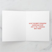 Carte Cocker Dreamy Spaniel Puppy à Santa Hat et Scarf (Intérieur)