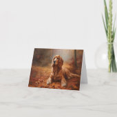 Carte Cocker Spaniel à l'automne Feuilles automne Inspir (Devant)