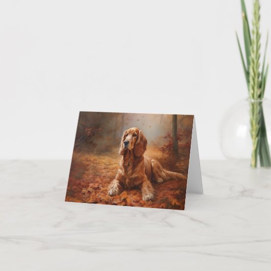 Carte Cocker Spaniel à l'automne Feuilles automne Inspir (Devant)