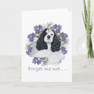 Carte Cocker Spaniel Américain Ne m'oublie pas