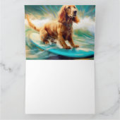 Carte Cocker Spaniel Beach Surf Peinture (Intérieur)
