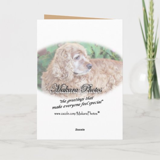Carte Cocker Spaniel Cheer You-customize (Dos)