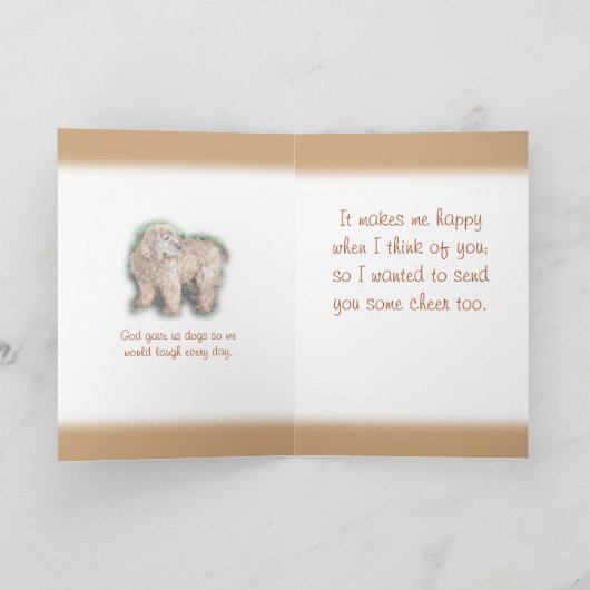 Carte Cocker Spaniel Cheer You-customize (Intérieur)
