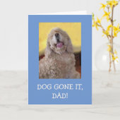 Carte Cocker Spaniel Chien Fou Pour La Fête Des Pères (Fleur jaune)