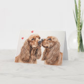 Carte Cocker Spaniel Couple Saint-Valentin (Devant)