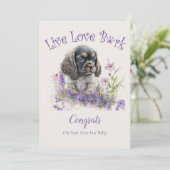 Carte Cocker Spaniel Dog Adoption, Gotcha Day (Debout devant)